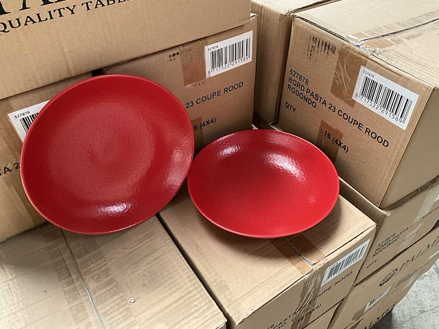 Palmer coupe rodondo pastabord met blaadjes motief 23 cm (480x) - afbeelding 3 van  7