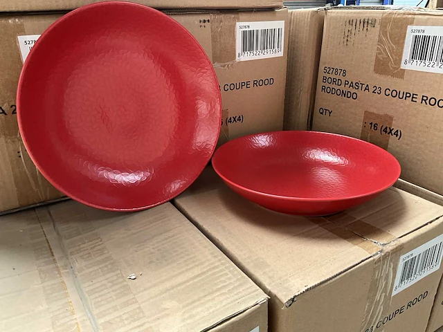 Palmer coupe rodondo pastabord met blaadjes motief 23 cm (480x) - afbeelding 4 van  7