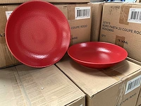 Palmer coupe rodondo pastabord met blaadjes motief 23 cm (480x) - afbeelding 4 van  7