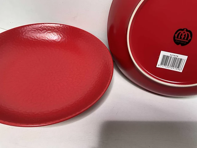 Palmer coupe rodondo pastabord met blaadjes motief 23 cm (480x) - afbeelding 5 van  7