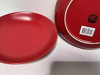 Palmer coupe rodondo pastabord met blaadjes motief 23 cm (480x) - afbeelding 5 van  7