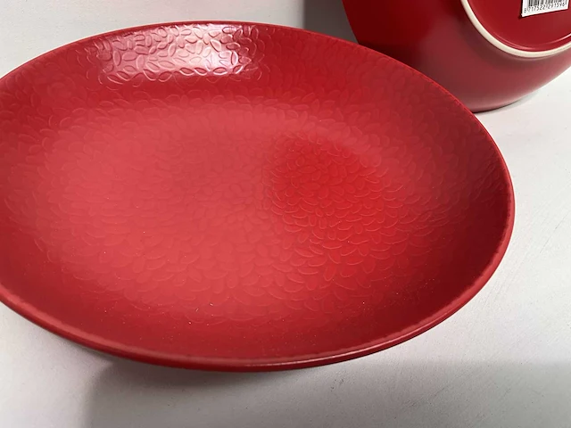 Palmer coupe rodondo pastabord met blaadjes motief 23 cm (480x) - afbeelding 6 van  7