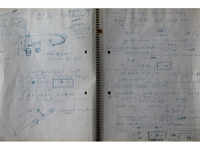 Panamarenko - flying objects - schetsboek 1971 - afbeelding 1 van  9
