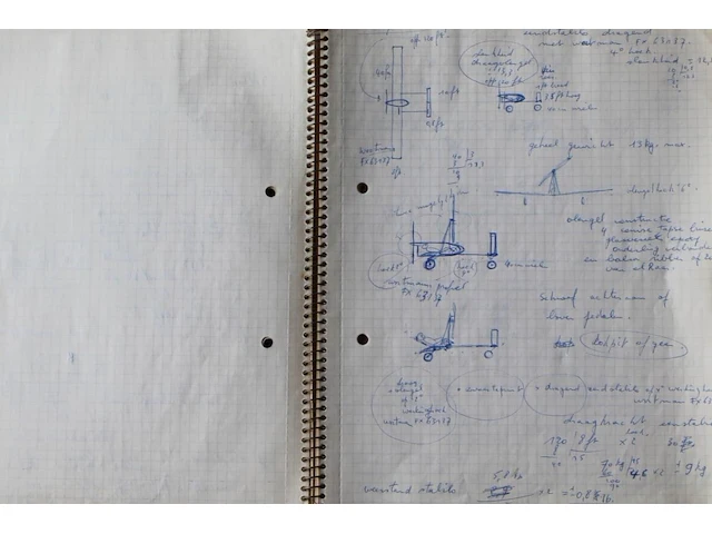 Panamarenko - flying objects - schetsboek 1971 - afbeelding 4 van  9