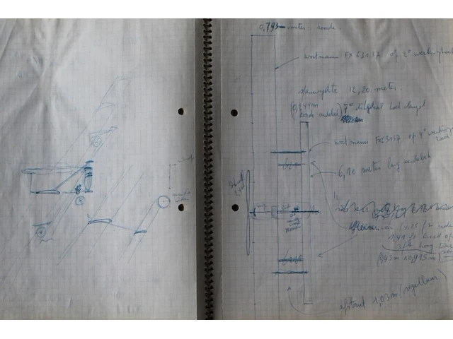 Panamarenko - flying objects - schetsboek 1971 - afbeelding 7 van  9