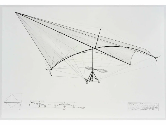 Panamarenko - mankrachtvliegtuig delta 'rogallo' - offset - afbeelding 1 van  5