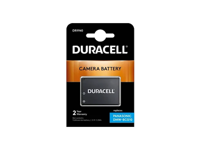 Panasonic batterij dmw-bcg10, dmw-bcg10e 3,7v 890mah 3,3wh duracell - afbeelding 1 van  1