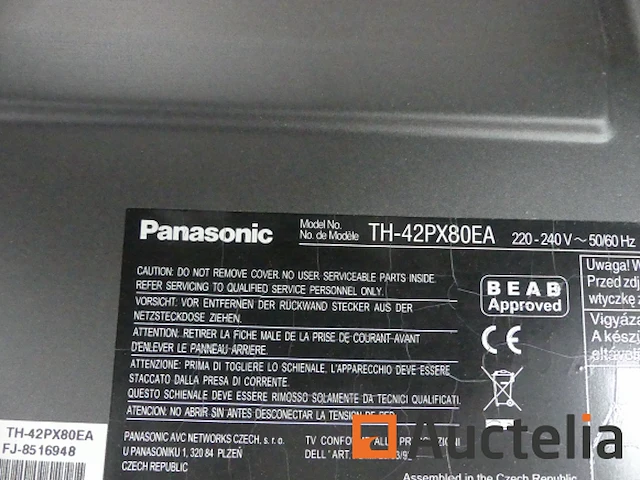 Panasonic viera th-42px80ea 42' tv - afbeelding 8 van  9