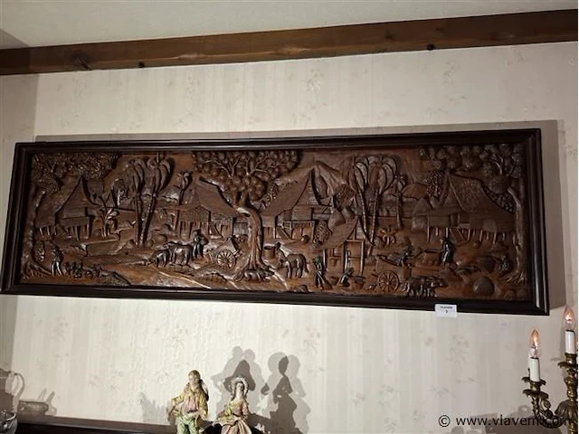 Paneel in houtsnijwerk - afbeelding 5 van  5