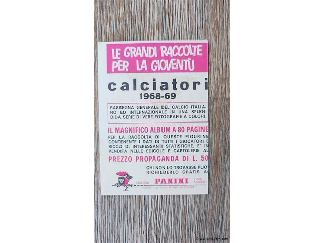 Panini - calciatori 1968/69- pelé (santos) - afbeelding 2 van  2