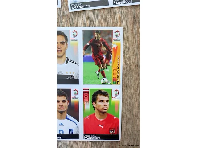 Panini euro 2008 cristiano ronaldo 5 stickervellen - afbeelding 2 van  3