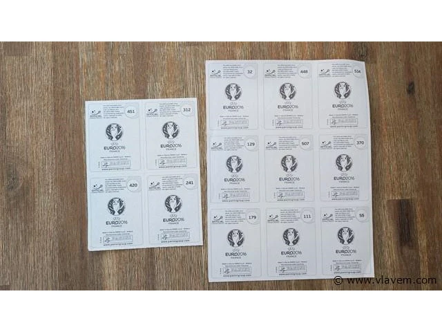 Panini euro 2016-2 stickervellen - afbeelding 2 van  2