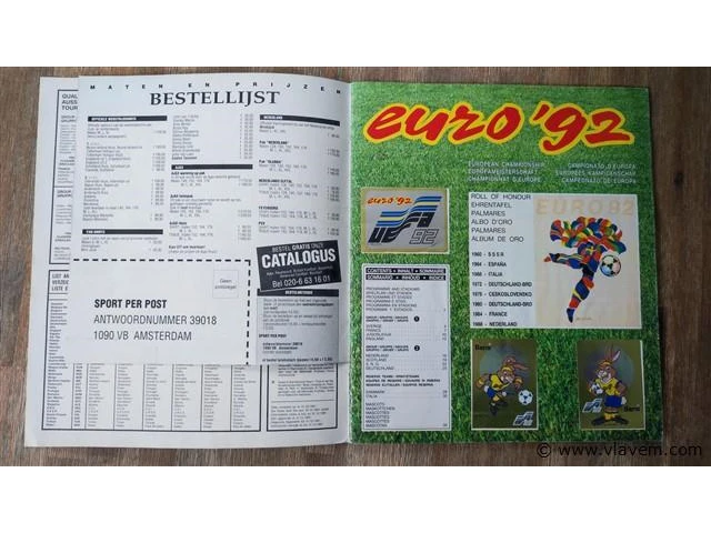 Panini euro 92-compleet album - afbeelding 3 van  9