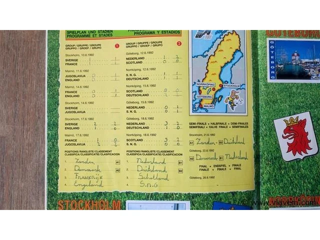Panini euro 92-compleet album - afbeelding 5 van  9