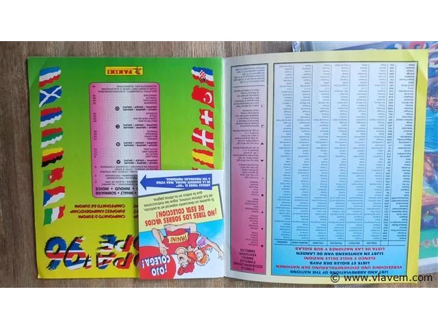 Panini euro 96-complete losse stickerset+leeg album+4 pakjes - afbeelding 4 van  10