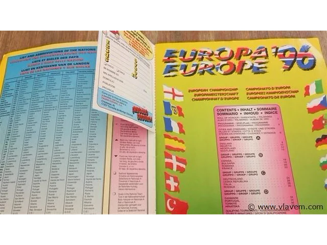 Panini europe 96 album compleet - afbeelding 4 van  10