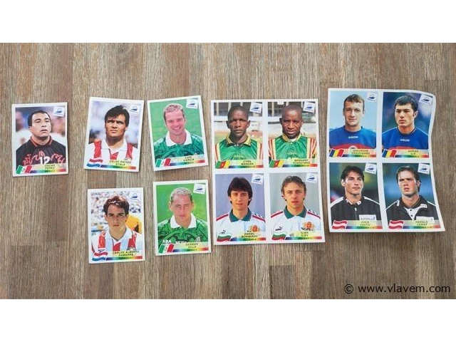 Panini wk 98-5 losse stickers & 2 stickervellen - afbeelding 1 van  4
