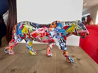 Panter lopend graffiti h18cm x l38cm - afbeelding 2 van  2