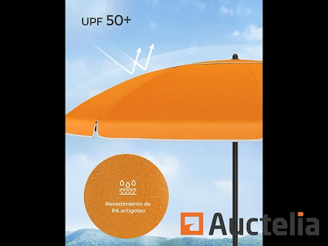 Parasol 160 cm, upf 50+, bidirectioneel kantelbaar 30° - afbeelding 1 van  7