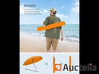 Parasol 160 cm, upf 50+, bidirectioneel kantelbaar 30° - afbeelding 4 van  7