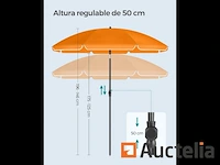 Parasol 160 cm, upf 50+, bidirectioneel kantelbaar 30° - afbeelding 5 van  7