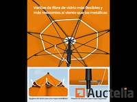 Parasol 160 cm, upf 50+, bidirectioneel kantelbaar 30° - afbeelding 7 van  7