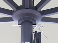 Parasol 2,5m alu donkergrijs + beschermhoes + parasolvoet 40kg - afbeelding 2 van  19