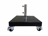 Parasol 2,5m alu donkergrijs + beschermhoes + parasolvoet 40kg - afbeelding 9 van  19