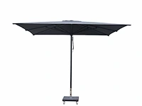 Parasol 2,5m alu donkergrijs + beschermhoes + parasolvoet 40kg - afbeelding 1 van  19