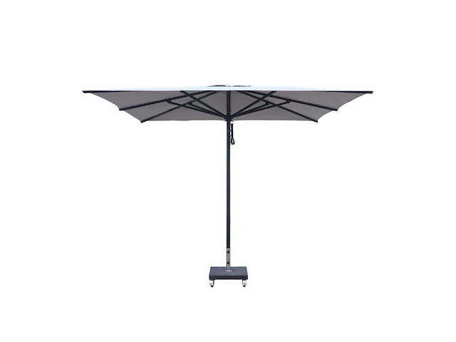 Parasol 2,5m alu donkergrijs + beschermhoes + parasolvoet 40kg - afbeelding 13 van  19