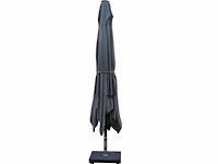 Parasol 2,5m alu donkergrijs + beschermhoes + parasolvoet 40kg - afbeelding 15 van  19