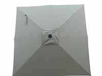 Parasol 2,5m alu donkergrijs + beschermhoes + parasolvoet 40kg - afbeelding 16 van  19