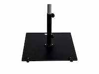 Parasol 2,5m antraciet + beschermhoes + parasolvoet 35kg zwart - afbeelding 4 van  12