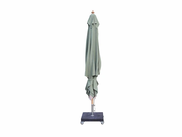 Parasol 2,5m hout lichtgrijs + beschermhoes - afbeelding 5 van  18