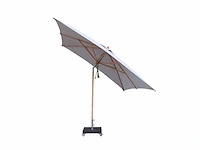 Parasol 2,5m hout lichtgrijs + beschermhoes - afbeelding 13 van  18