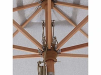 Parasol 2,5m hout lichtgrijs + beschermhoes - afbeelding 14 van  18
