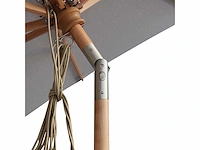 Parasol 2,5m hout lichtgrijs + beschermhoes - afbeelding 15 van  18