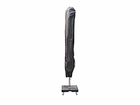 Parasol 3m alu lichtgroen + beschermhoes + parasolvoet 40kg zwart - afbeelding 2 van  17