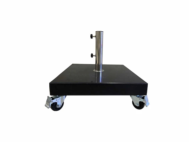 Parasol 3m alu lichtgroen + beschermhoes + parasolvoet 40kg zwart - afbeelding 7 van  17