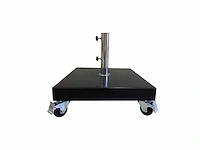 Parasol 3m alu lichtgroen + beschermhoes + parasolvoet 40kg zwart - afbeelding 7 van  17