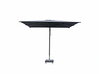 Parasol 3m alu lichtgroen + beschermhoes + parasolvoet 40kg zwart - afbeelding 1 van  17