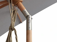 Parasol 3m hout zand + beschermhoes + parasolvoet 40kg - afbeelding 2 van  21