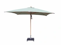 Parasol 3m hout zand + beschermhoes + parasolvoet 40kg - afbeelding 1 van  21