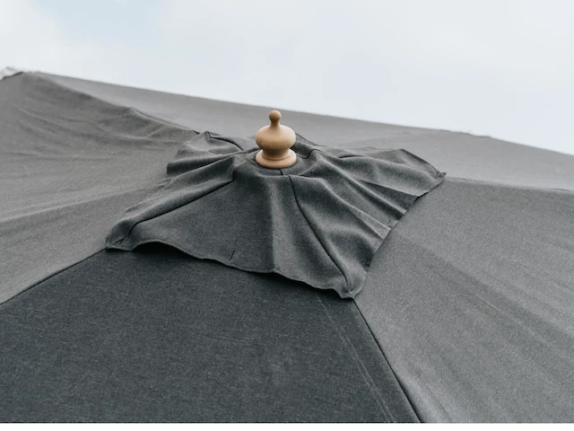 Parasol 3m hout zand + beschermhoes + parasolvoet 40kg - afbeelding 18 van  21