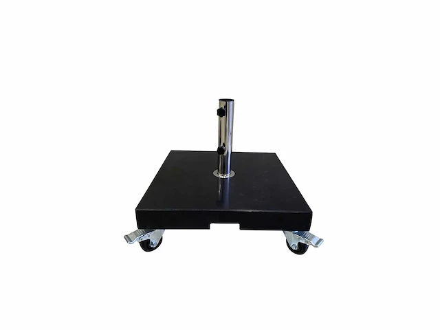 Parasol 3m zwart + beschermhoes + parasolvoet 60kg zwart - afbeelding 4 van  13