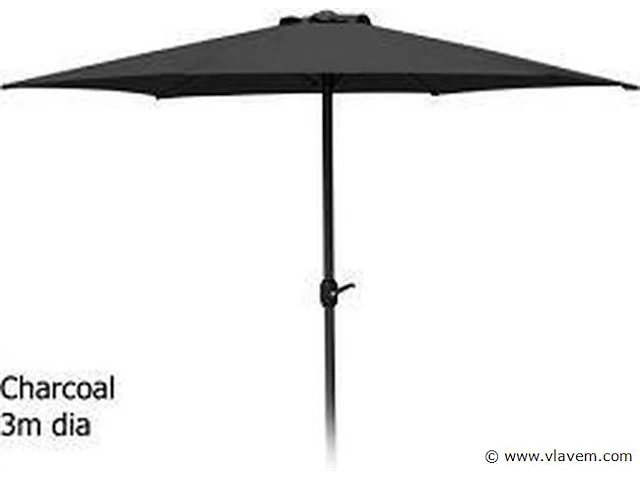 Parasol donkergrijs 3m - afbeelding 1 van  3
