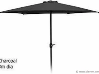 Parasol donkergrijs 3m - afbeelding 1 van  3