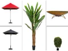 Parasols, kunstplanten, vuurschalen & gasverwarmers