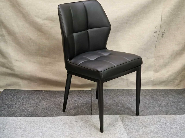 Paris black pu - dining chair (2x) - afbeelding 1 van  5