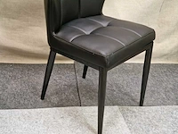 Paris black pu - dining chair (2x) - afbeelding 2 van  5